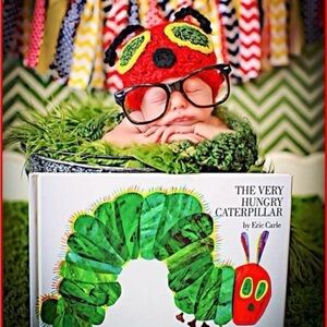 The Very Hungry Caterpillar crochet hat